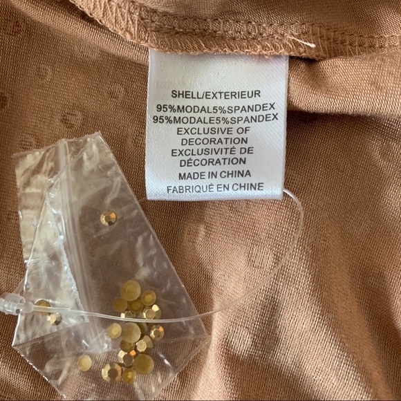 Haute Hippie Nude Gold Embellished Jersey Hi Low Maxi Dress Small NWOT - Picture 7 of 8